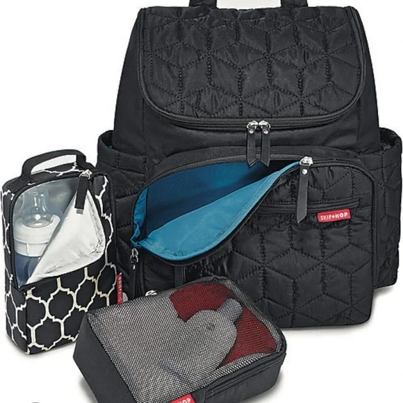 Skip Hop Quilted Black Diaper Bag with Changing Pad - Picture 12 of 14